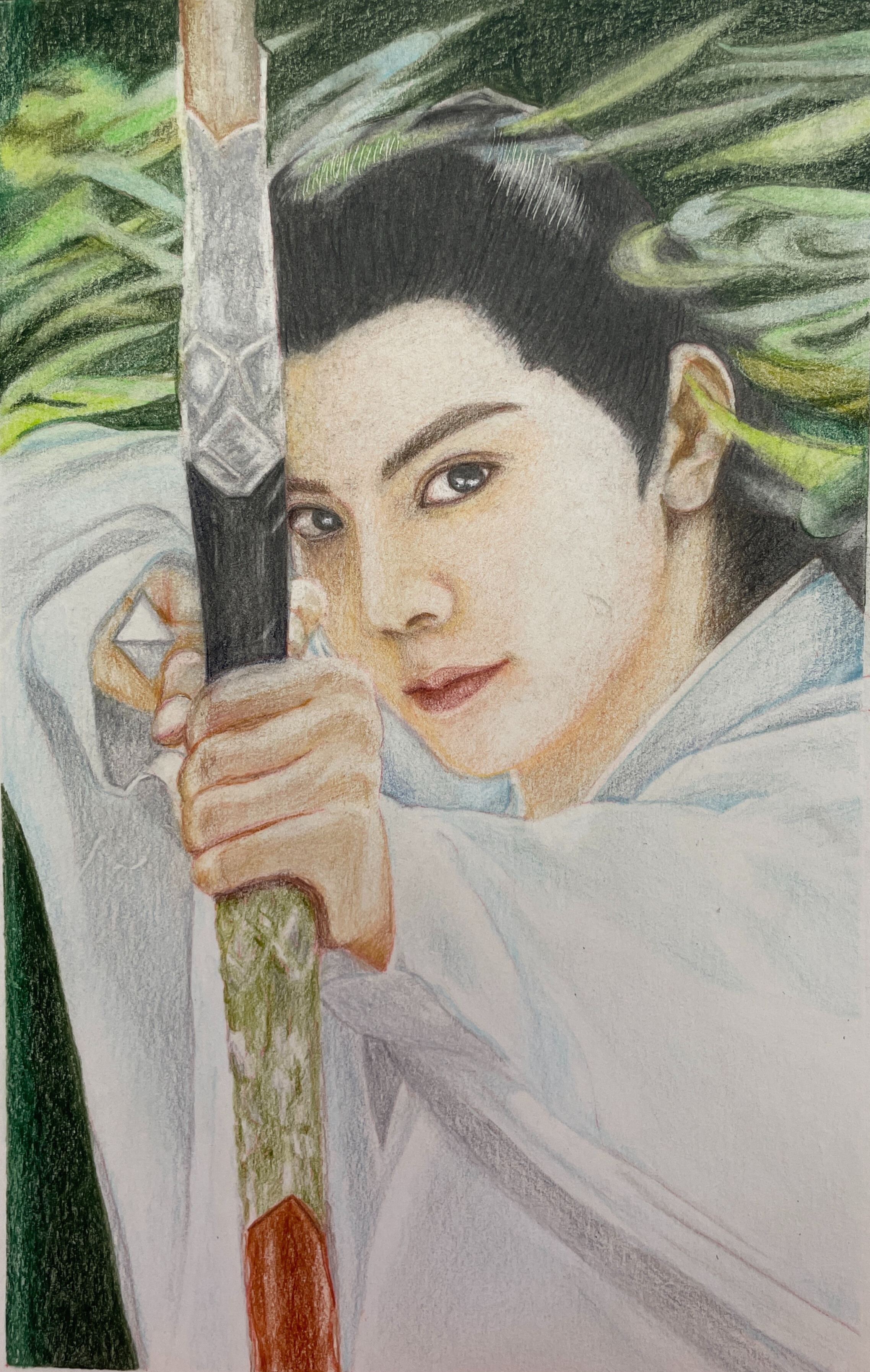 色鉛筆による人物練習作5