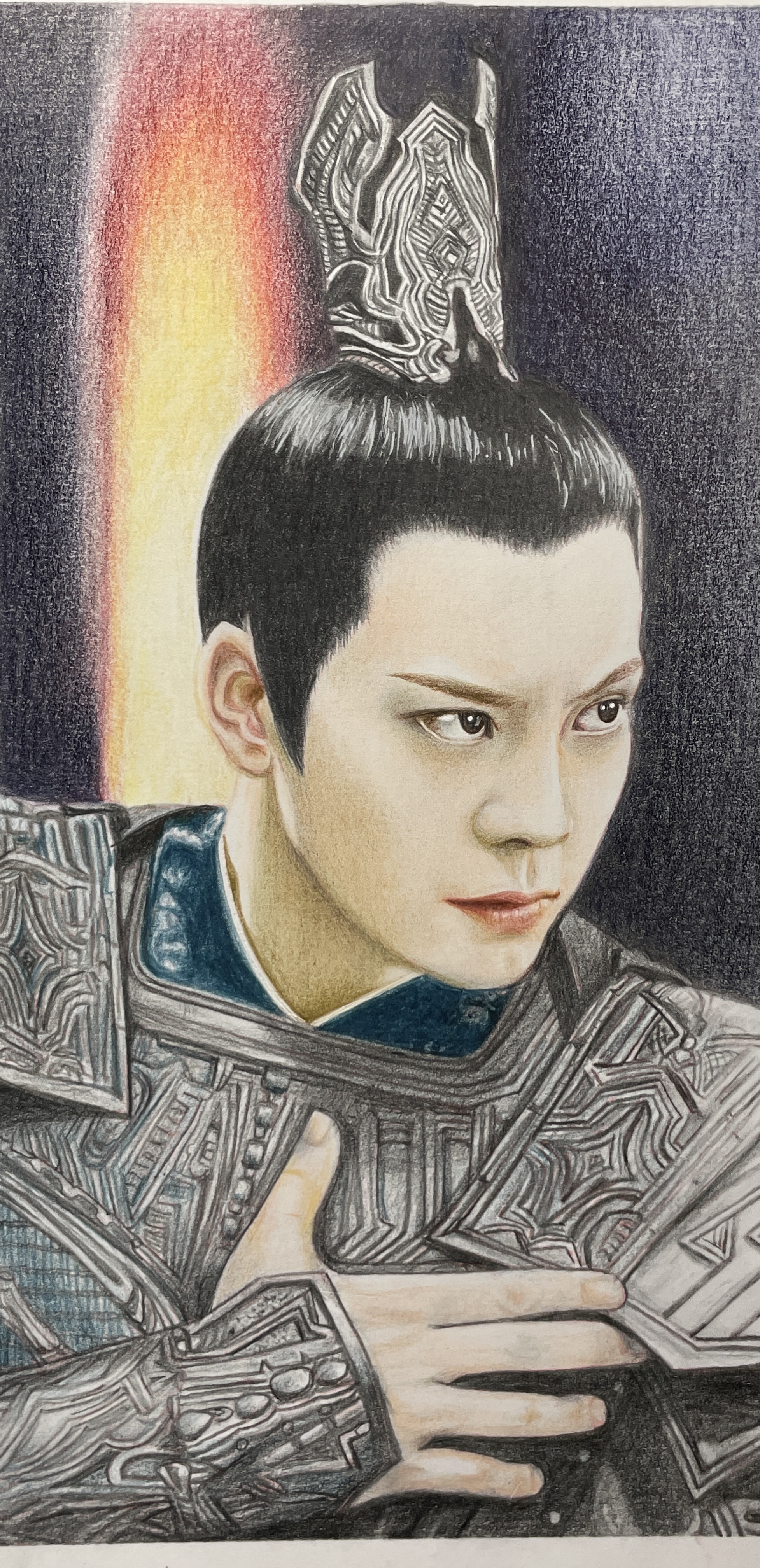 色鉛筆による人物練習作6