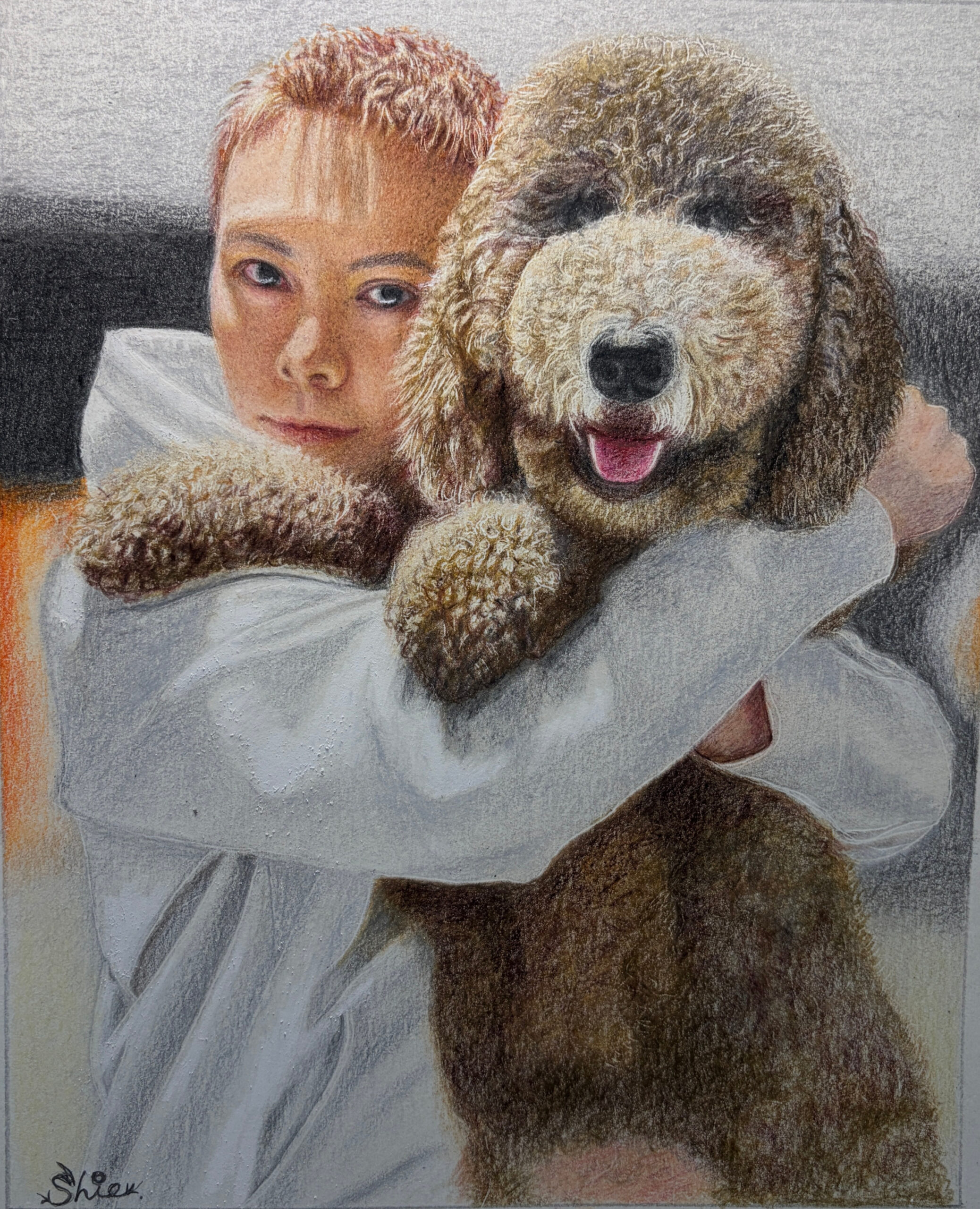 色鉛筆による人物練習作2