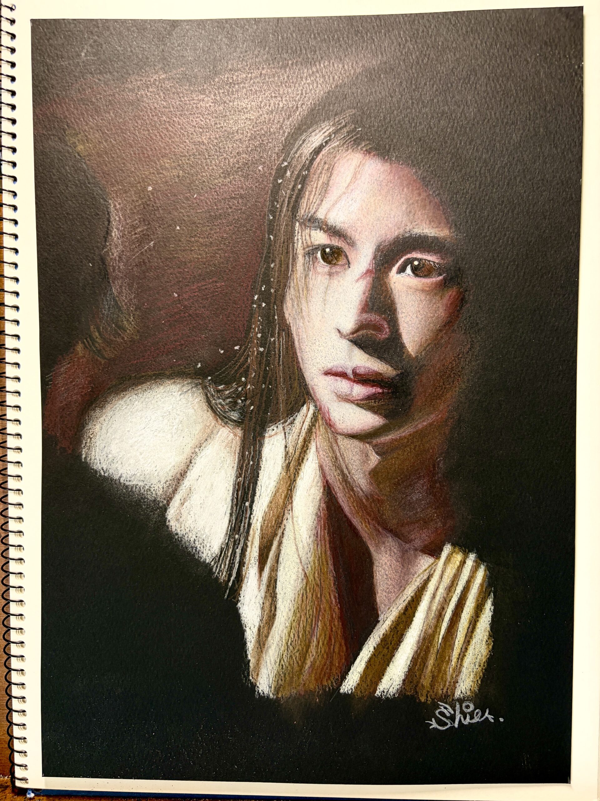 色鉛筆による人物練習作6